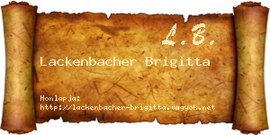 Lackenbacher Brigitta névjegykártya