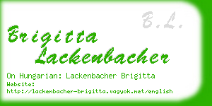 brigitta lackenbacher business card